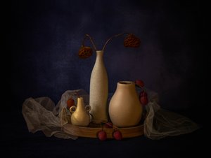 Rustic Still Life Vases by May G