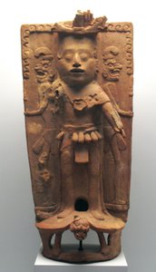 Incense Burner in the Form of the Corn God on a Tortoise, North Yucatan Peninsula, Postclassic Period, 900-1000 AD by Mayan