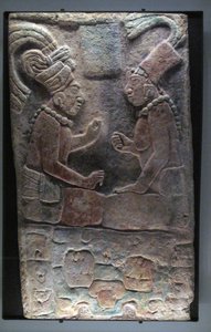 Two Seated Men, El Chicozapote, Usumacinta, Late Classic Period, 600-900 AD