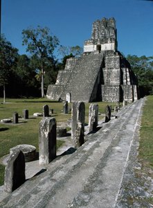 View of Temple II or Temple of the Masks Tikal