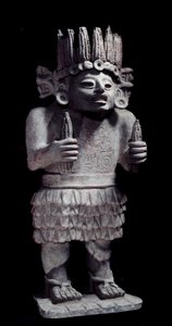 Mayan statue representing the god of maids. Paris, Musee de l
