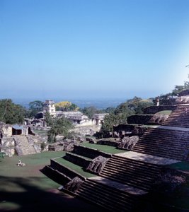 View of the Site of Palenque in Chiapas