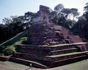 View of the site of Palenque in Chiapas Classical Mayan period