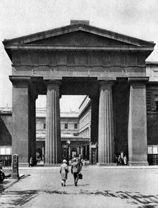 The Doric Arch Leading to Euston Station, London, 1926-1927