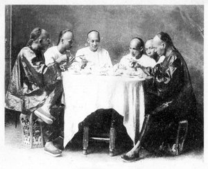 Dinner Time, Hong Kong, China, c1900s by Mee Cheung