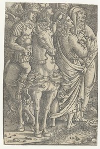 Fragment of a Crucifixion with John the Evangelist and Mary and Soldiers