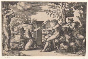 Apollo and Marsyas by Meester van de Dobbelsteen