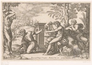 Apollo and Marsyas by Meester van de Dobbelsteen