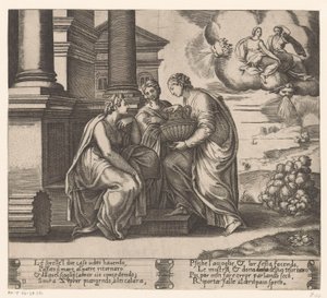 Psyche Visited by Her Sisters (Story of Cupid and Psyche) by Meester van de Dobbelsteen