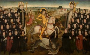 The Members of the Guild of the Large Crossbow of Malines, c.1500 by Meester van de Mechelse Sint Jorisgilde
