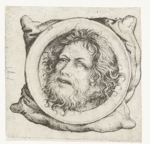 The Head of John the Baptist on a Platter by Meester van het Amsterdamse Kabinet