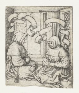 Two Monks by Meester van het Amsterdamse Kabinet