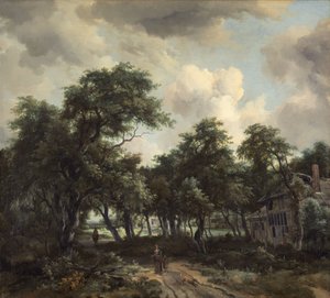Hut among Trees by Meindert Hobbema