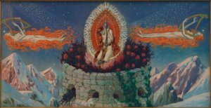 Holy Tower in the Mountains with the Four Sources of the Streams of Life