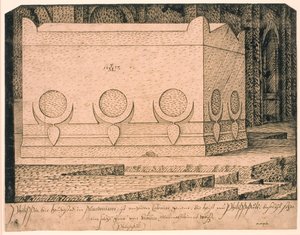 A Sarcophagus in Plovdiv or Philippis by Melchior Lorck