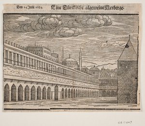 A Caravanserai (Han). Left Half by Melchior Lorck