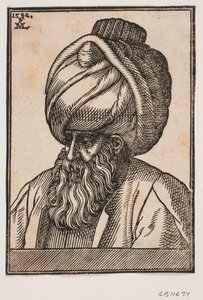 Bust of Full-bearded Man Wearing a Turban, 3/4 Profile Towards the Left