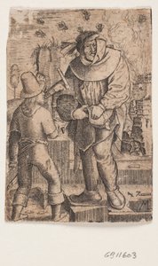 Man with the bagpipe by Melchior Lorck