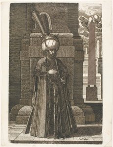 Portrait of Ismail, Ambassador of the Persian Shah Tahmasp I, Standing by Melchior Lorck