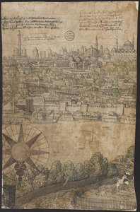 Prospect of Constantinople, Sheet 12, Melchior Lorck, 1559 by Melchior Lorck