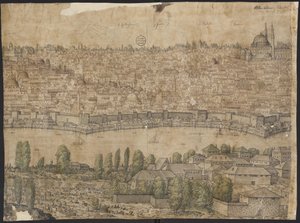 Prospect of Constantinople, Sheet 14, Melchior Lorck, 1559 by Melchior Lorck