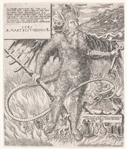 The Pope as a Savage. Satirical Allegory by Melchior Lorck