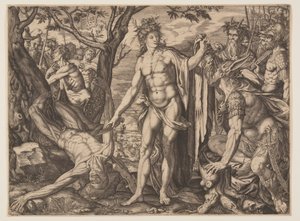 Apollo and Marsyas/Judgment of Midas by Melchior Meier
