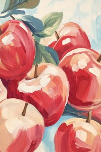 Vibrant Red Apples by Melloi Art Prints