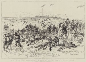 The War in the Soudan, Battle of El Teb, 29 February, Storming of the First Fort, Armed with Two Krupp Guns, by 65th and 75th, Gordon Highlanders by Melton Prior