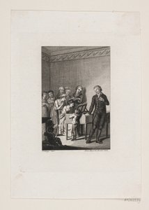 Illustration with Company around a Spinet by Meno Haas