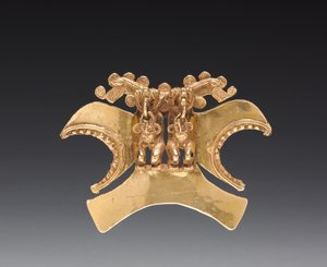 Double Bird-Headed Figure Pendant