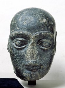 Head of a man, known as Gudea with a shaved head, from Telloh (Ancient Girsu) Neo-Sumerian, c.2120 BC