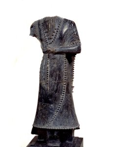 Mesopotamia: Acephal Statuette in Steatite of Idi-Ilum, Governor of Mari, Dedicated to the Goddess Ishtar by Mesopotamian