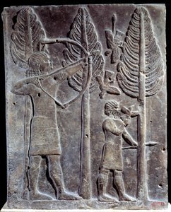 Bird hunting scene by Mesopotamian Mesopotamian