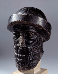 Head carved in diorite called Hammurabi by Mesopotamian Mesopotamian