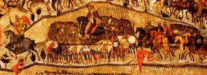 Blessed Be the Host of the King of Heaven (detail): Warriors Range: Ivan IV, Vladimir Monomakh, Vladimir I, Boris and Gleb, 1550s