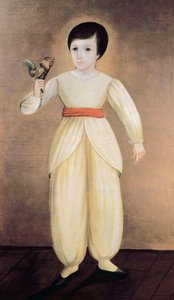 Mexican Boy Holding Cockerel