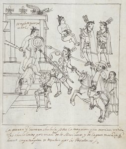 Evangelical Battle, from Historia de Tlaxcala by Diego Munoz Camargo