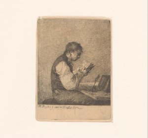 Man Reading at a Desk by Michał Płoński