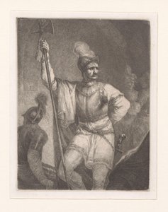 Soldier with Halberd and Helmet by Michał Płoński
