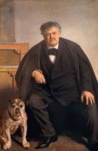 The Painter Carl Locher with Tiger by Michael Peter Ancher