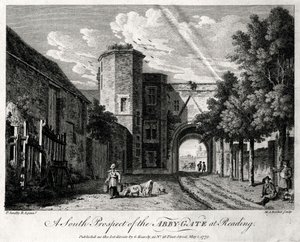 A South Prospect of the Abby-Gate at Reading, Berkshire, 1775 by Michael Angelo Rooker