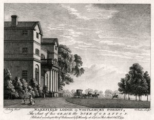 Wakefield Lodge in Whitlebury Forest, Northamptonshire by Michael Angelo Rooker
