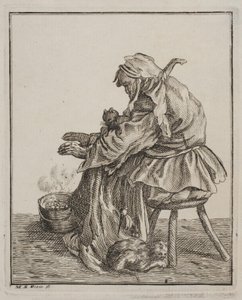 A Woman Warming Herself by Michael Fosie