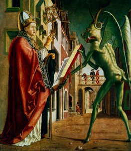 The Devil Presenting St Augustin with the Book of Vices, c1455-1498