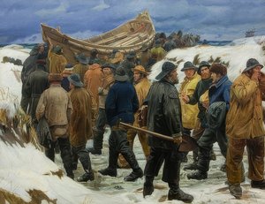 The Lifeboat is Carried Through the Dunes