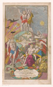 Atlas and Hercules carrying the celestial sphere (Title page for: Johann Baptista Homann, Atlas Novus Terrarum Orbis Imperia, Regna et Status exactis Tabulis Geographicè demonstrans, 1729) by Michael Rössler