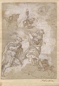 Two Soldier Saints Adoring the Host by Michael Wenzel Halbax