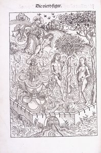 Adam and Eve in the Garden of Eden by Michael Wolgemuth