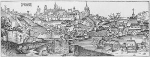 View of Prague, illustration from the 